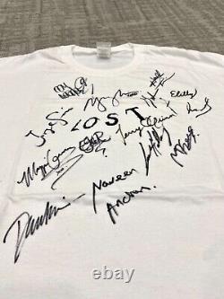 LOST Entire Season 1 cast signed t-shirt! Jack, Kate, Sawyer, Hurley Autographs