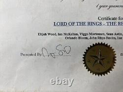 LOTR Lord Of The Rings Return of The King Cast Signed Movie Poster WithCOA