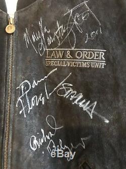 Law And Order SVU Autographed Cast Crew Jacket Signed Mariska Hargitay PSA COA