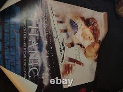 Leonardo DiCaprio, titanic 27x40 cast signed poster. Kate Winslet, Billy zane