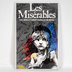 Les Miserables SIGNED BY CAST Broadway 14x22 Theatre Window Card