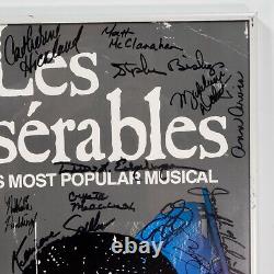 Les Miserables SIGNED BY CAST Broadway 14x22 Theatre Window Card