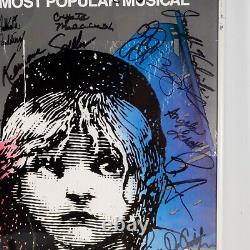 Les Miserables SIGNED BY CAST Broadway 14x22 Theatre Window Card