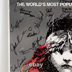 Les Miserables SIGNED BY CAST Broadway 14x22 Theatre Window Card