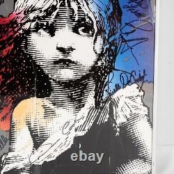 Les Miserables SIGNED BY CAST Broadway 14x22 Theatre Window Card