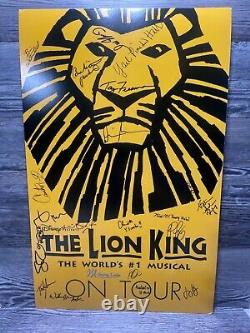 Lion King Cast Signed, Broadway On Tour, Window Card/poster Rare, Worlds #1