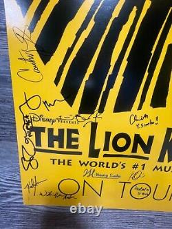 Lion King Cast Signed, Broadway On Tour, Window Card/poster Rare, Worlds #1