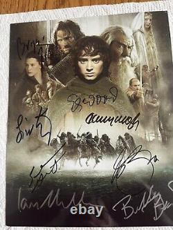 Lord Of The Rings Cast Signed 8x10 COA