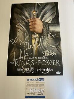 Lord Of The Rings Rings of Power Signed Autographed Cast 12x18 Photo ACOA Rare