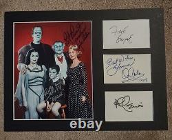 MUNSTERS CAST 5 Signed PHOTO WithCOA FRED GWYNNE LEWIS, DECARLO, PATRICK PRIEST