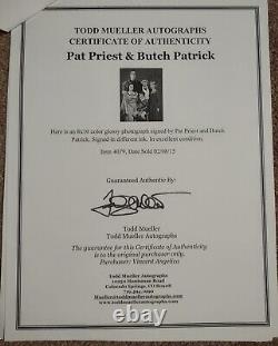 MUNSTERS CAST 5 Signed PHOTO WithCOA FRED GWYNNE LEWIS, DECARLO, PATRICK PRIEST
