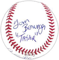 Major League Movie Cast Autographed Mlb Baseball 3 Sigs Sheen Beckett 221318