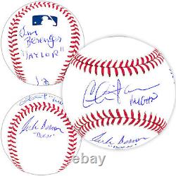 Major League Movie Cast Autographed Mlb Baseball 3 Sigs Sheen Beckett 221320