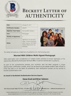 Married With Children 6 cast signed 11x14 Photo BAS COA O'Neill Sagal Applegate