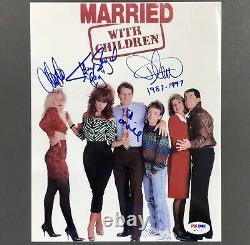 Married With Children cast signed 8x10 Photo PSA O'Neill Sagal Applegate Read