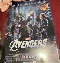 Marvel's Avengers Poster Cast Signed Movie Premiere Chris Evans Robert Downey Jr