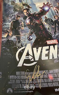 Marvel's Avengers Poster Cast Signed Movie Premiere Chris Evans Robert Downey Jr