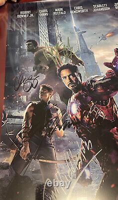 Marvel's Avengers Poster Cast Signed Movie Premiere Chris Evans Robert Downey Jr