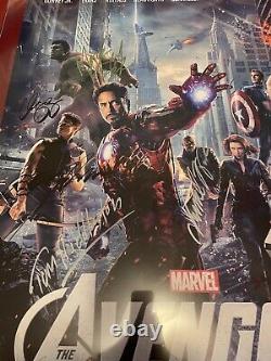 Marvel's Avengers Poster Cast Signed Movie Premiere Chris Evans Robert Downey Jr