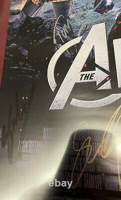 Marvel's Avengers Poster Cast Signed Movie Premiere Chris Evans Robert Downey Jr