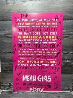 Mean Girls, Cast Signed, Wednesdays We Wear Pink, Broadway Window Card/poster
