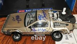 Michael J Fox Christopher Lloyd Wilson Thompson CAST signed DeLorean Beckett