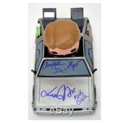 Michael J. Fox-back To The Future Funko Pop Doll Car-cast Signed 5x-nib-rare/oop