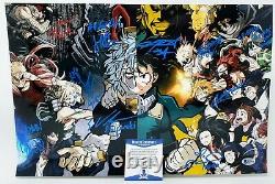 My Hero Academia Cast x 10 signed 12x18 Poster Deku Bakugo All Might Endeavor