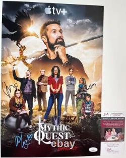 Mythic Quest Cast Signed By 4 Season 1 Raven's Banquet 11x17 Poster JSA COA