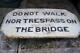 N & W Railway No Trespass On Bridge Sign Cast Iron Early All Original Paint