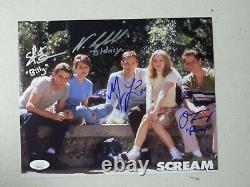 NEVE CAMPBELL LILLARD KENNEDY SKEET 4x CAST Signed SCREAM 8x10 Photo BAS JSA COA