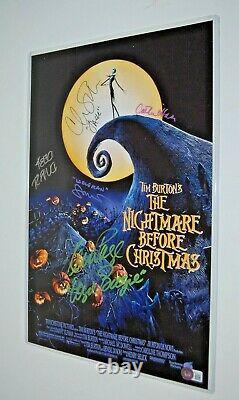 NIGHTMARE BEFORE CHRISTMAS CAST Rare 5x SIGNED 11x17 PHOTO Sarandon, O'hara, Page