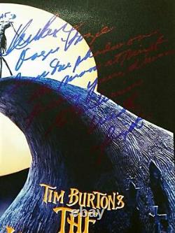 NIGHTMARE BEFORE CHRISTMAS Cast Signed 16x20 Photo QUOTES Sarandon O'hara PSA