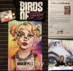 NYCC 2019 Birds of Prey Cast Movie signed Poster Margot Robbie Harley Quinn COA