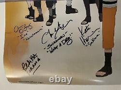 Naruto Cast Signed 22.5x34 Naruto Shippuden Trends Poster JSA COA WITNESS