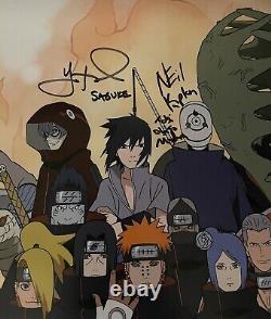 Naruto Cast Signed 22.5x34 Naruto Shippuden Trends Poster JSA COA WITNESS