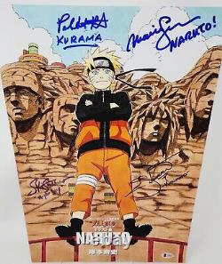 Naruto Cast signed 12x18 Poster Maile Flanagan Kurama Might Guy Anime Beckett