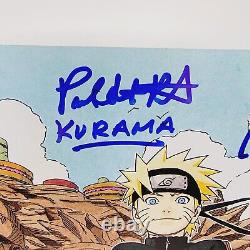 Naruto Cast signed 12x18 Poster Maile Flanagan Kurama Might Guy Anime Beckett