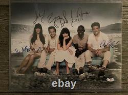 New Girl ENTIRE MAIN CAST Signed Autograph Photo Zooey Deschanel +4 PSA LOA