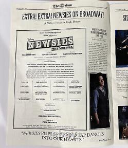 Newsies Newspaper Program Signed by the Original Broadway Cast Jordan Lindsay