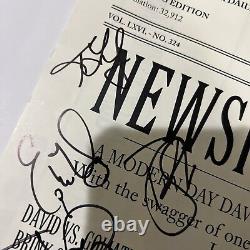 Newsies Newspaper Program Signed by the Original Broadway Cast Jordan Lindsay