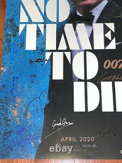 No Time To Die Movie Poster CAST SIGNED Premiere Daniel Craig James Bond 007 COA