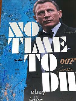 No Time To Die Movie Poster CAST SIGNED Premiere Daniel Craig James Bond 007 COA