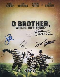 O Brother Where Art Thou Cast x5 Signed Autograph 11x14 Photo Goodman, Clooney