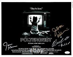 OLIVER ROBINS +2 CAST Signed 11x14 POLTERGEIST Horror Autograph JSA COA Cert