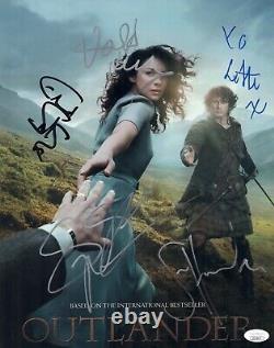 OUTLANDER Sam Heughan Cast X5 Signed 11x14 Photo Autograph JSA COA Cert