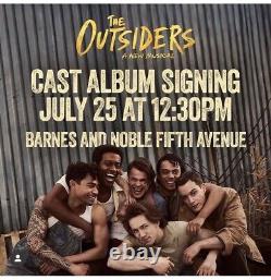 OUTSIDERS MUSICAL SIGNED / Autographed X7 ORIGINAL BROADWAY CAST RECORDING CD