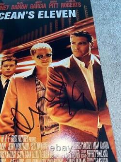 Oceans Eleven 11 Cast Signed 12x18 Poster Photo Brad Pitt Matt Damon Clooney Bas