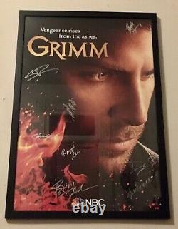 Official NBC Grimm Cast Signed Poster 8 Live Signatures Framed 29 X 42