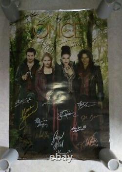 Once Upon A Time 26x Cast Signed Poster COA Lana Parrilla, Jennifer Morrison